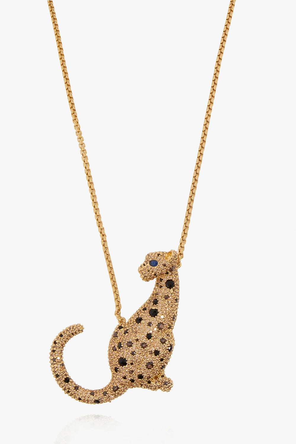 Necklace with leopard pendant