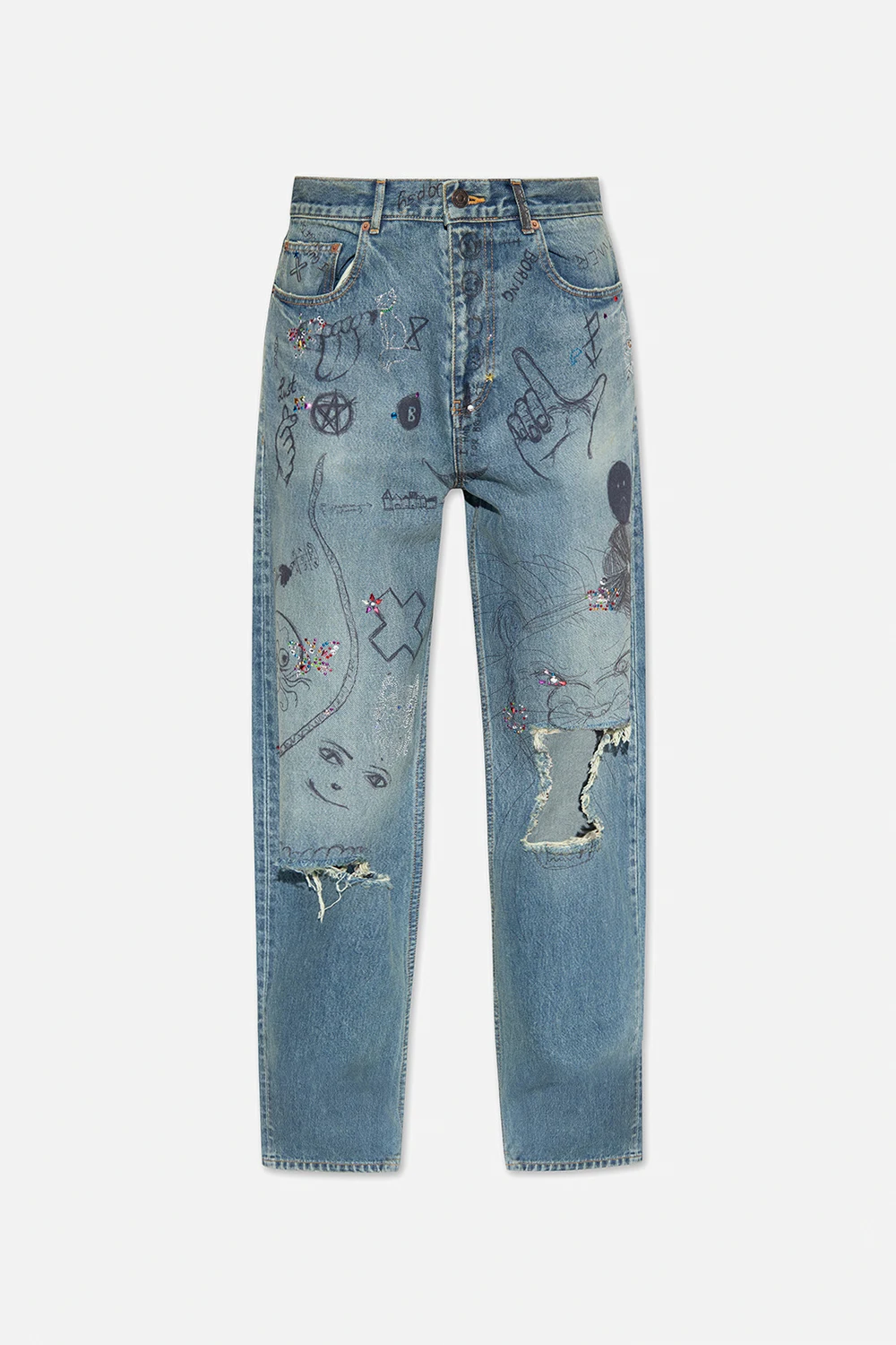 Wide-legged jeans