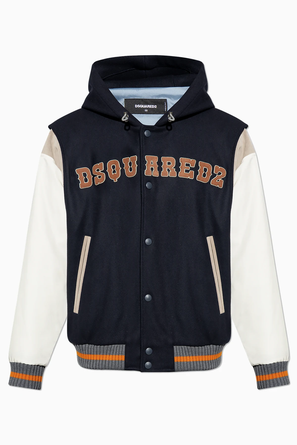 Krótka kurtka ‘Varsity’ typu ‘bomber’