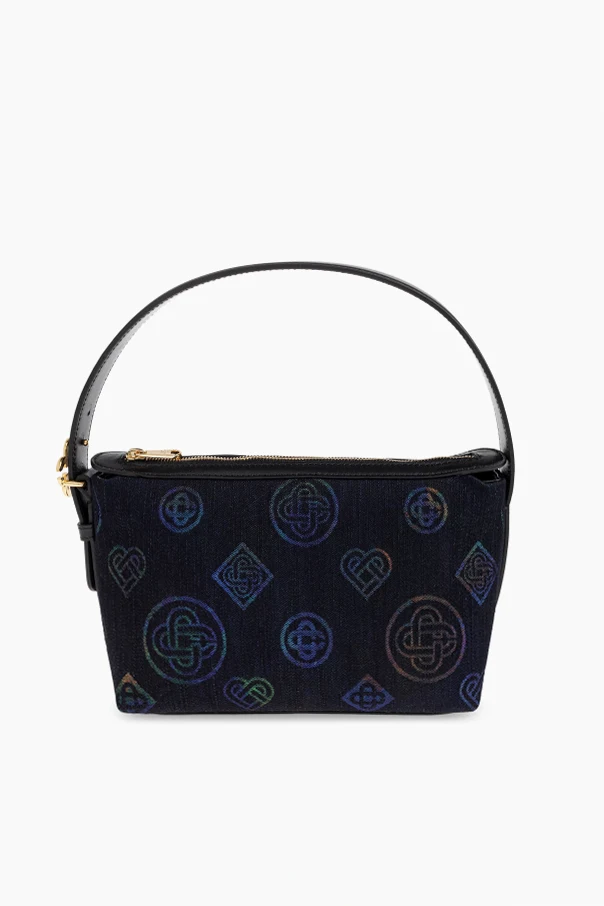 MARINEBLAU Schultertasche mit Monogramm