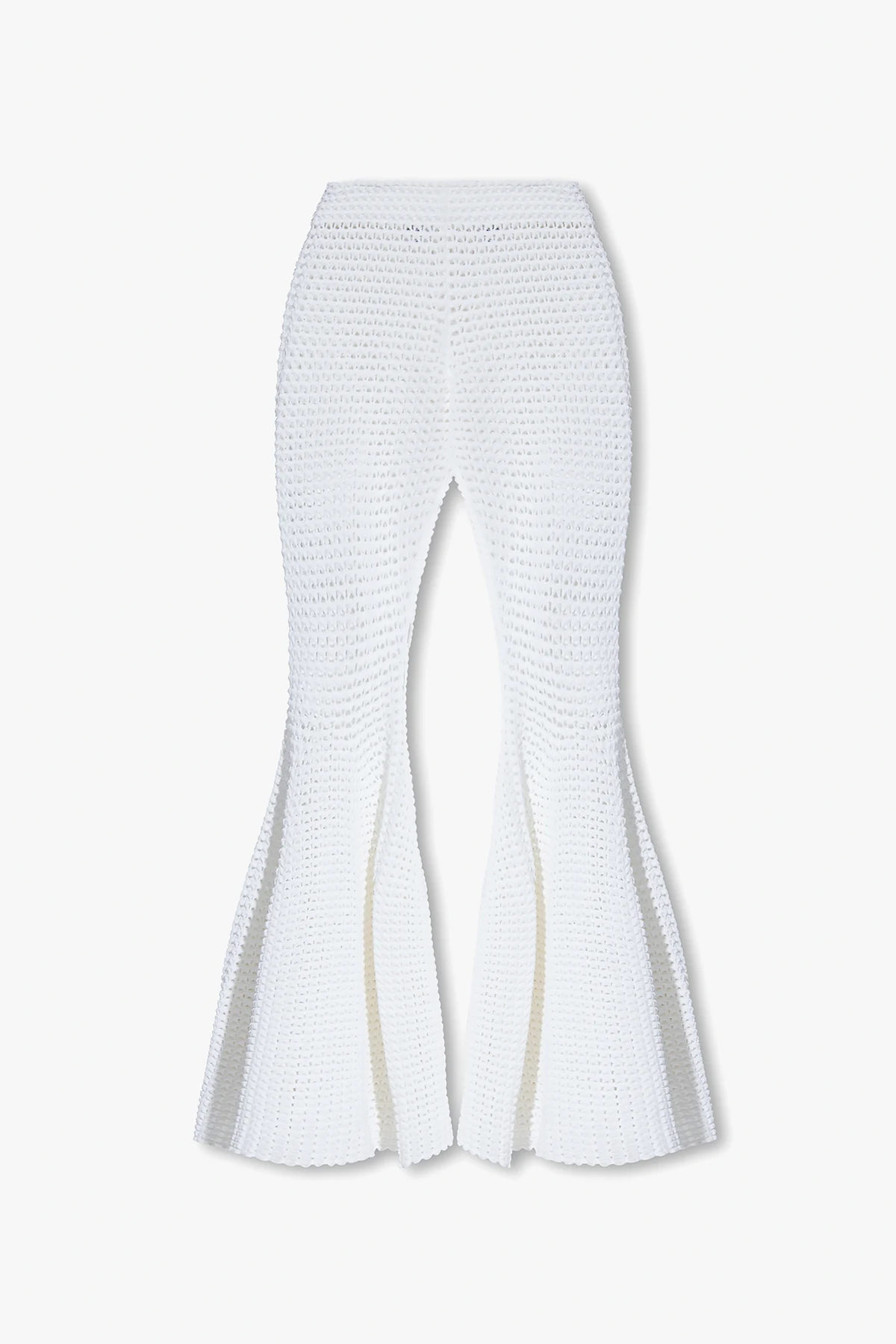 Openwork flared trousers