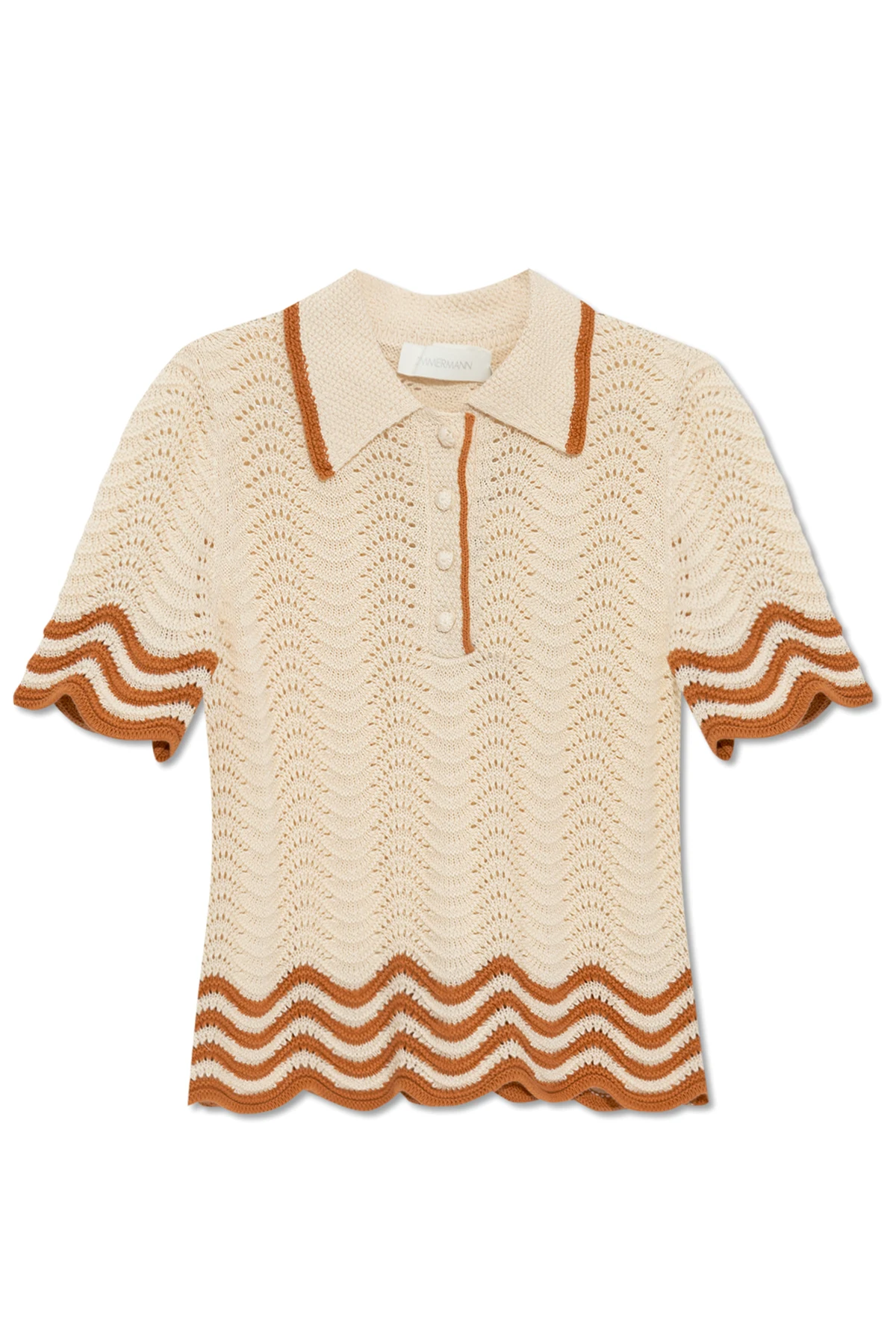 Crochet polo shirt