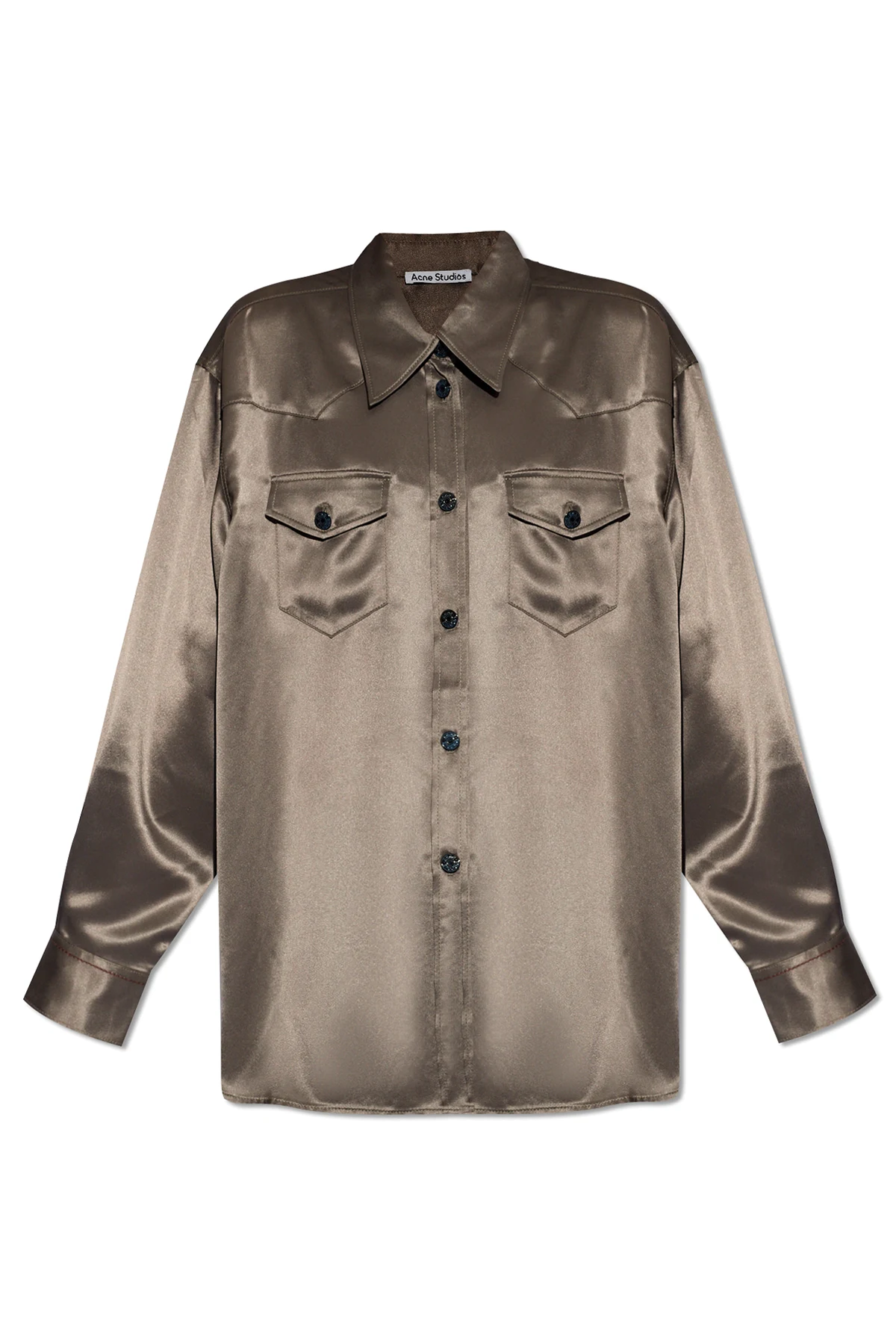 Relaxed-fitting satin shirt