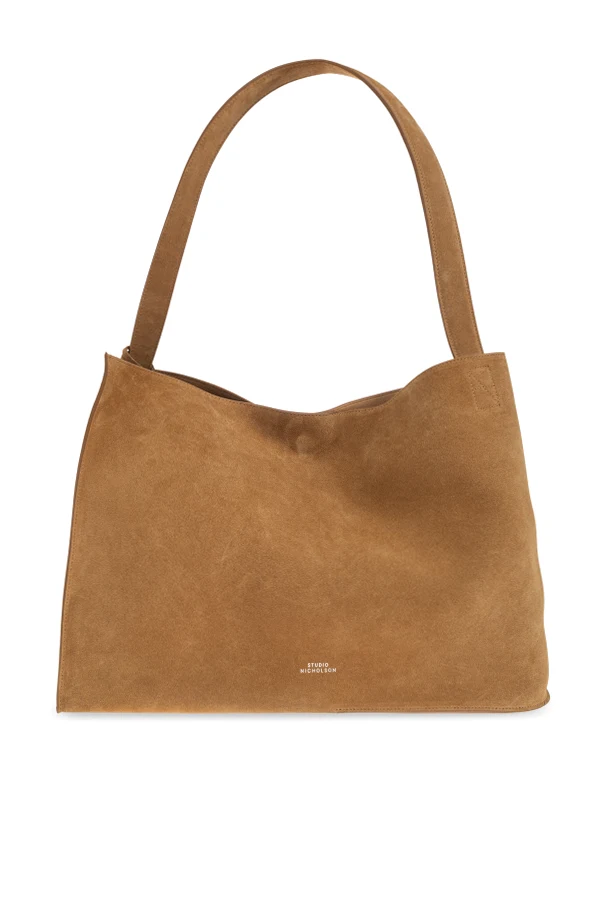 BEIGE Shopper-Tasche aus Wildleder `Doublet`