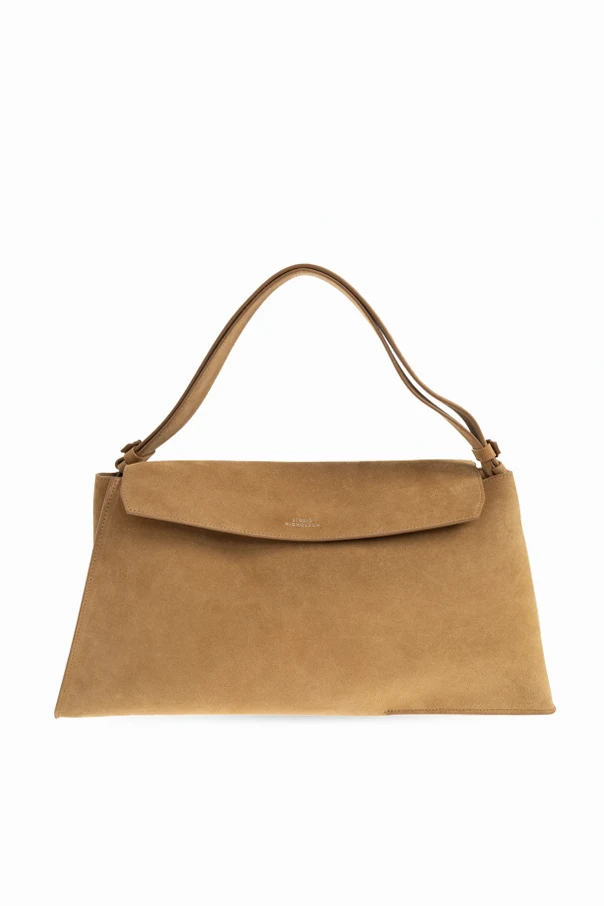 BEIGE Umhängetasche aus Wildleder „Shiboru“