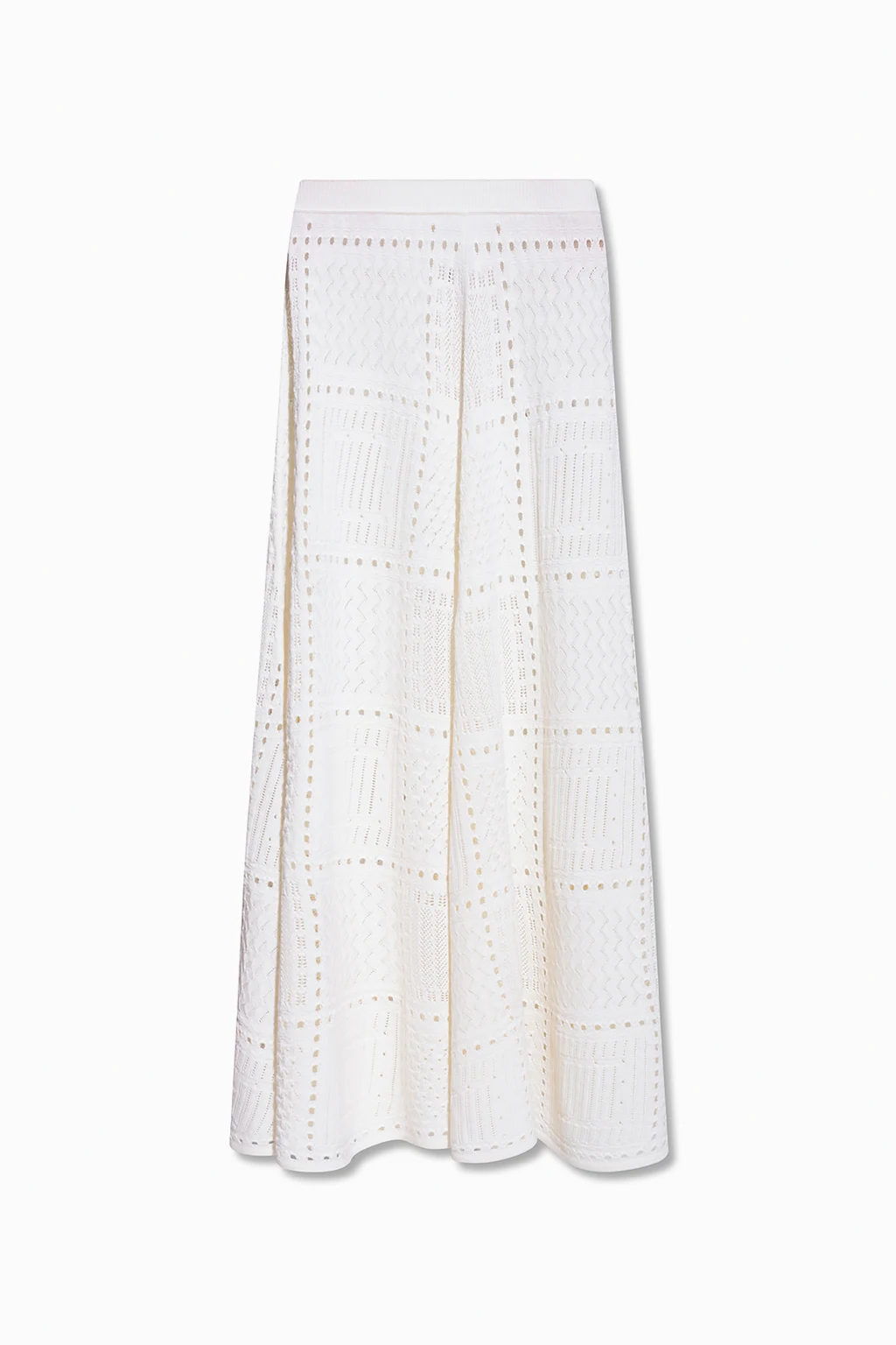 Openwork knitted skirt