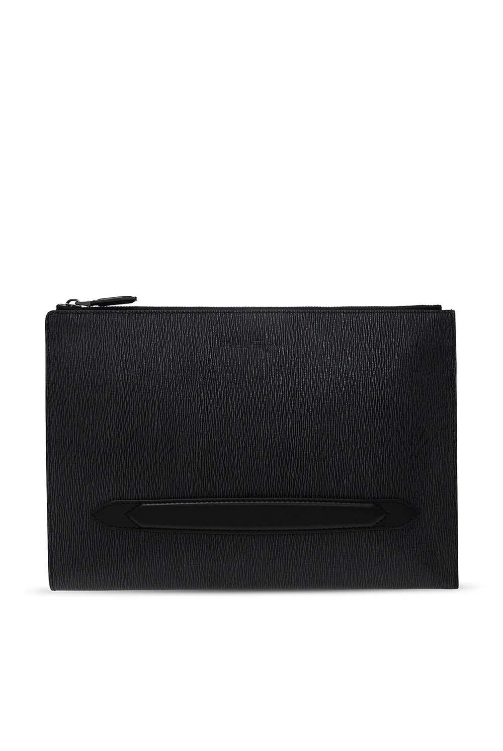 Logo-embossed clutch