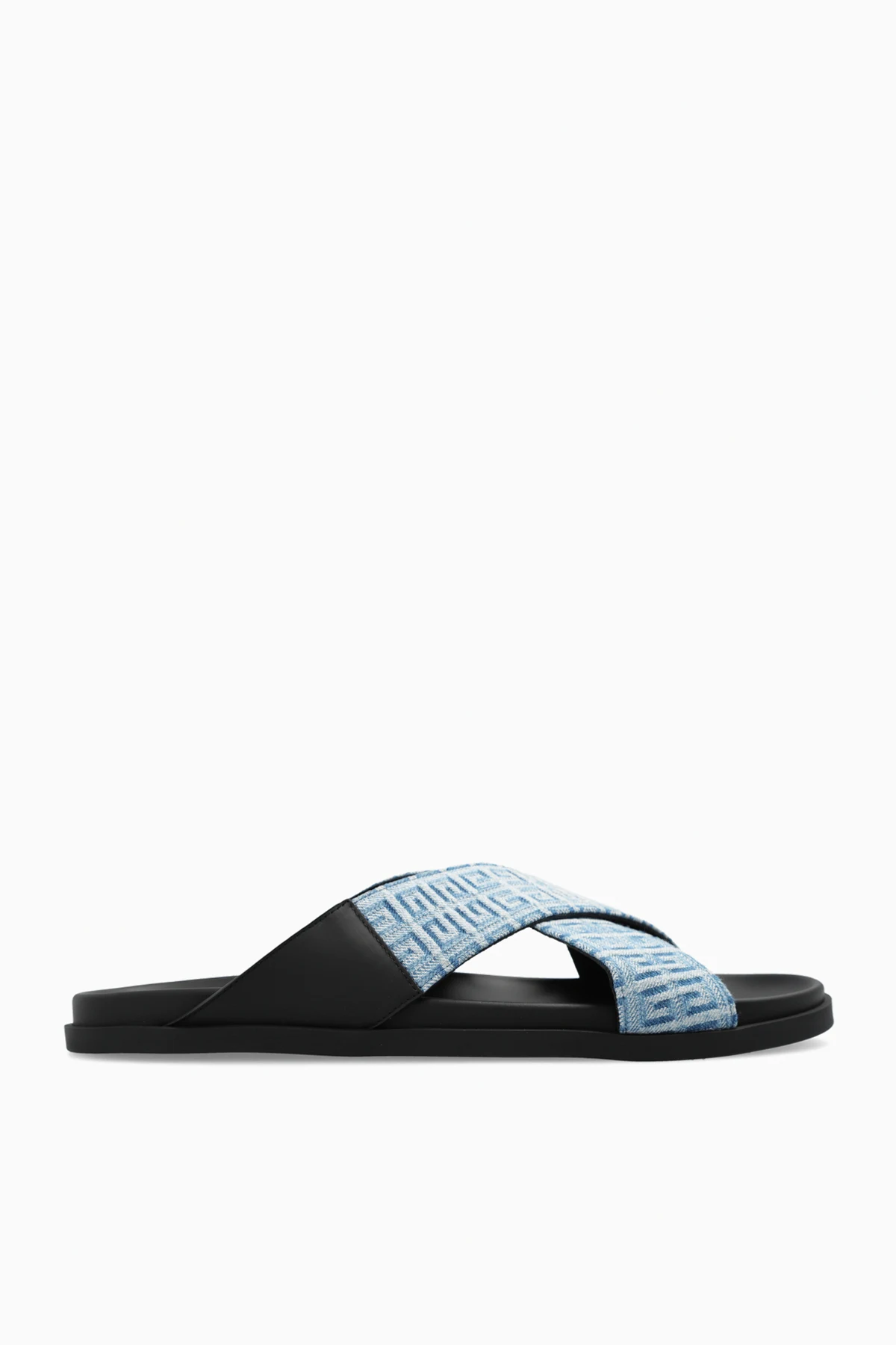 Jeansowe klapki z monogramem
