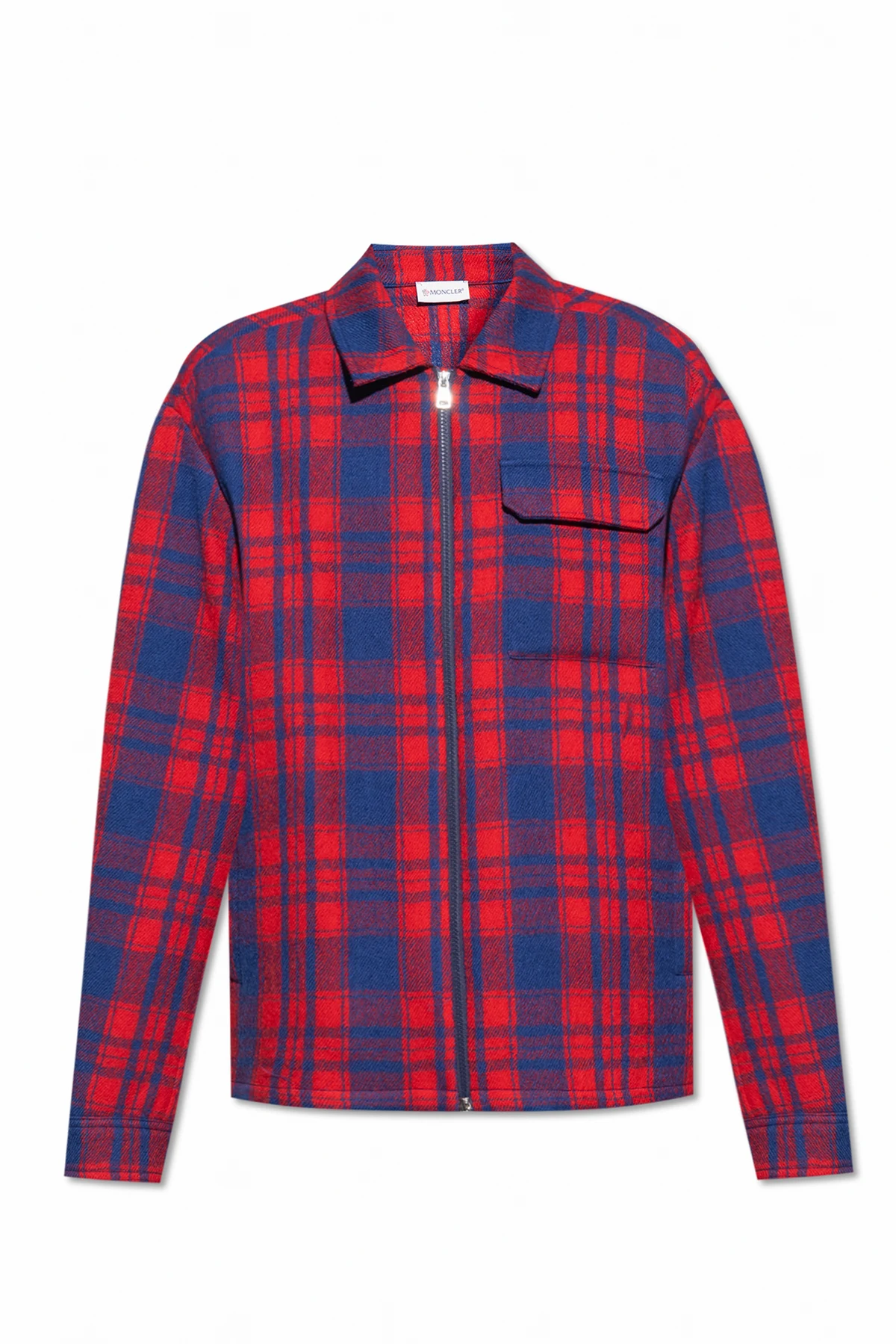 Checked shirt in wool