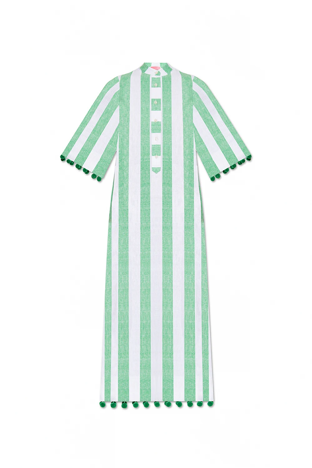 Dress with pompoms