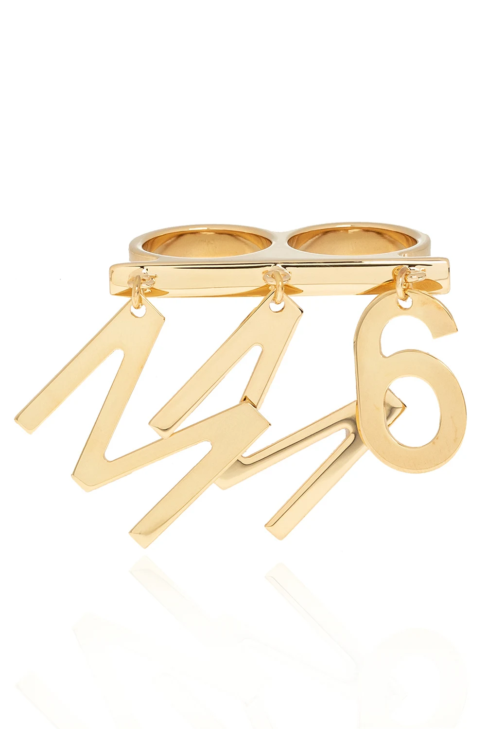 Double ring with charm