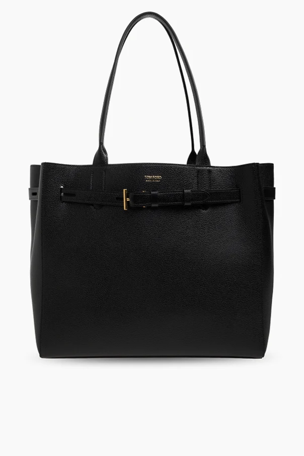 SCHWARZ Leder-Shopper-Tasche