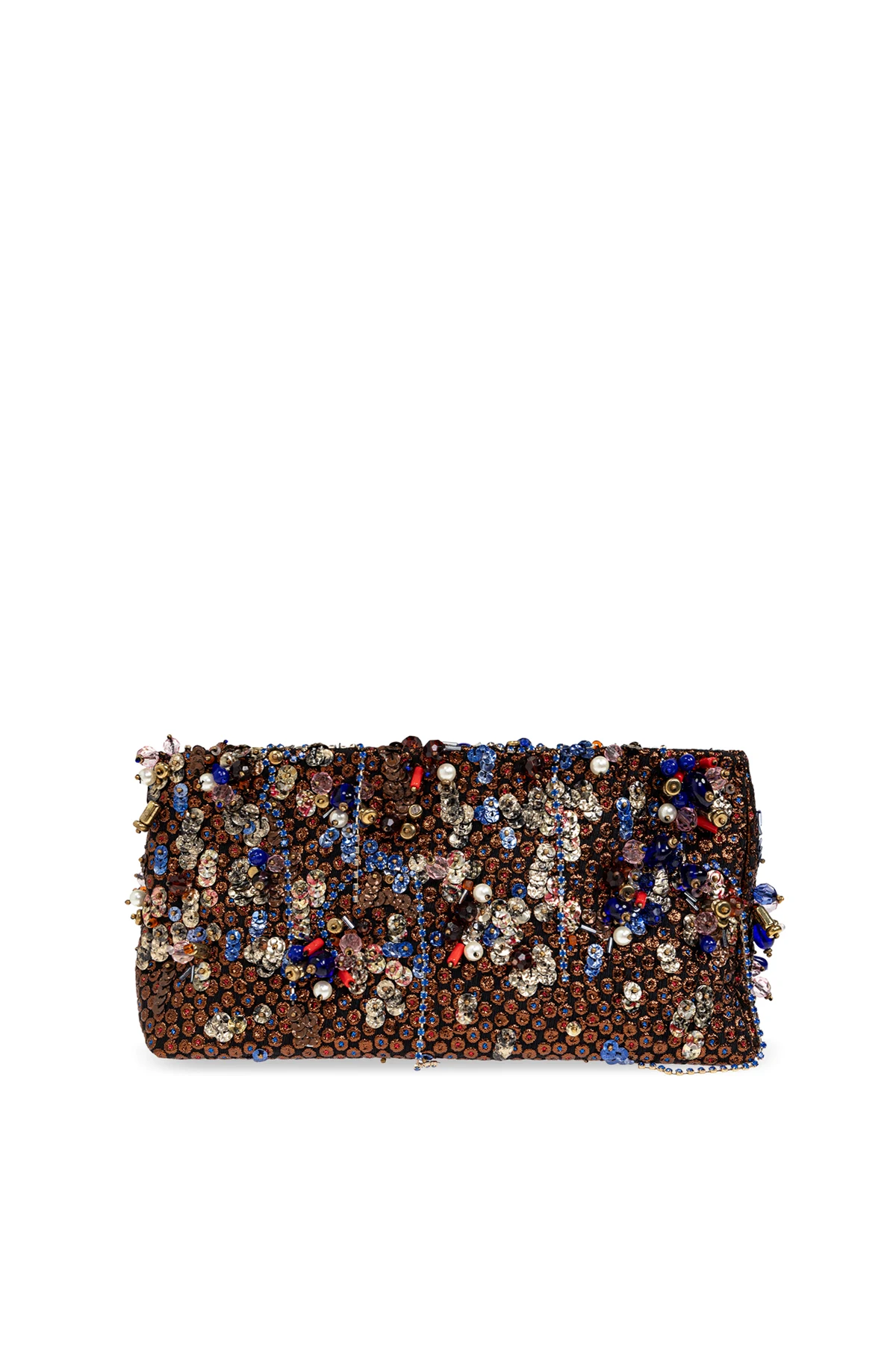 Clutch mit dekorativem Abschluss