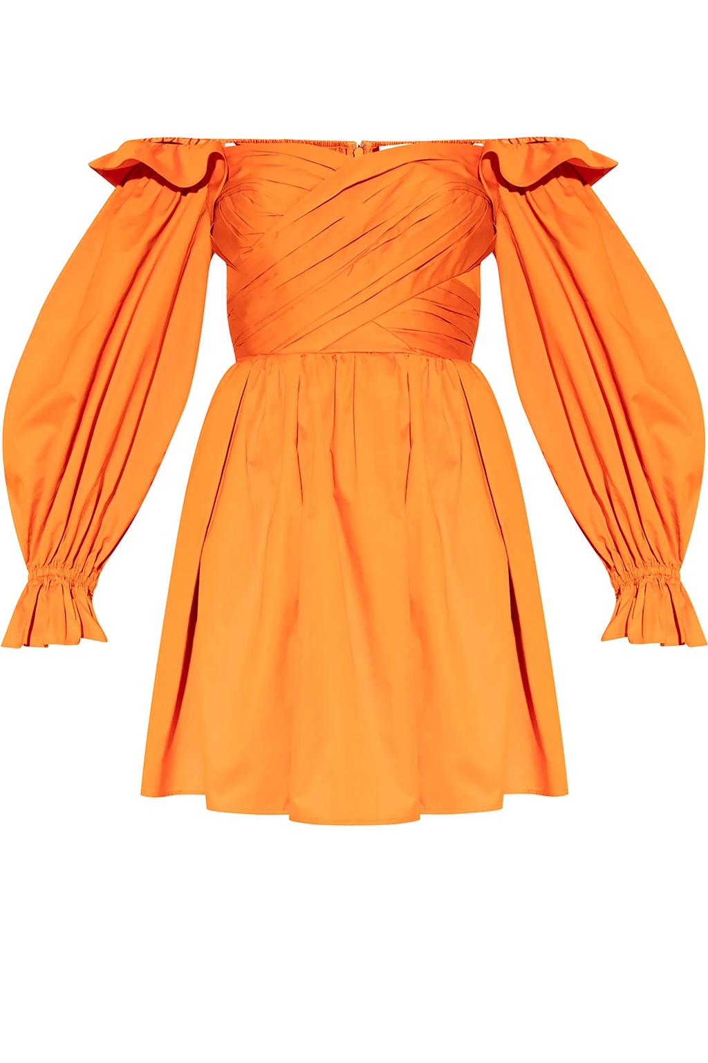 Dress with denuded shoulders