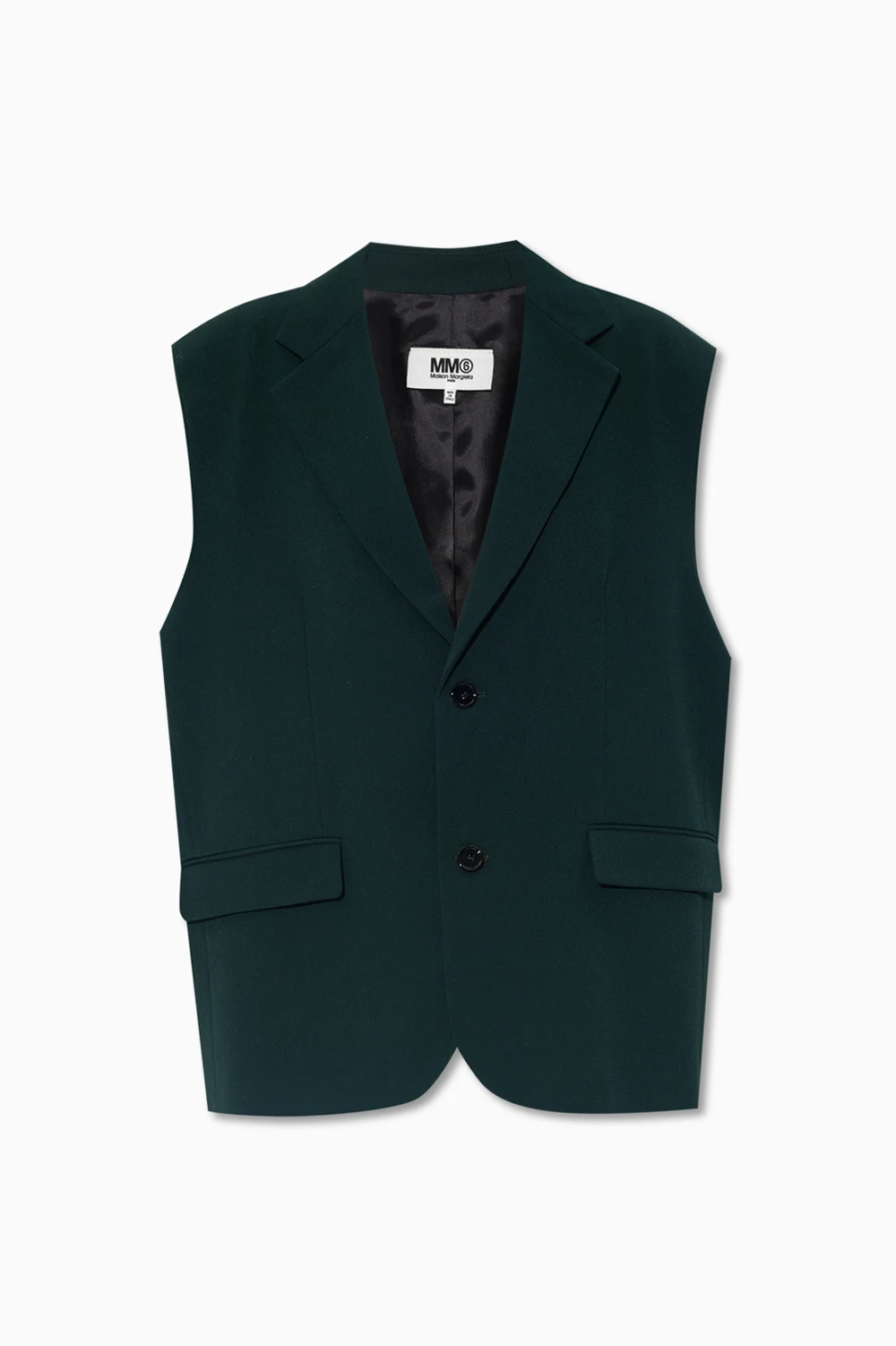 Raw-trimmed vest