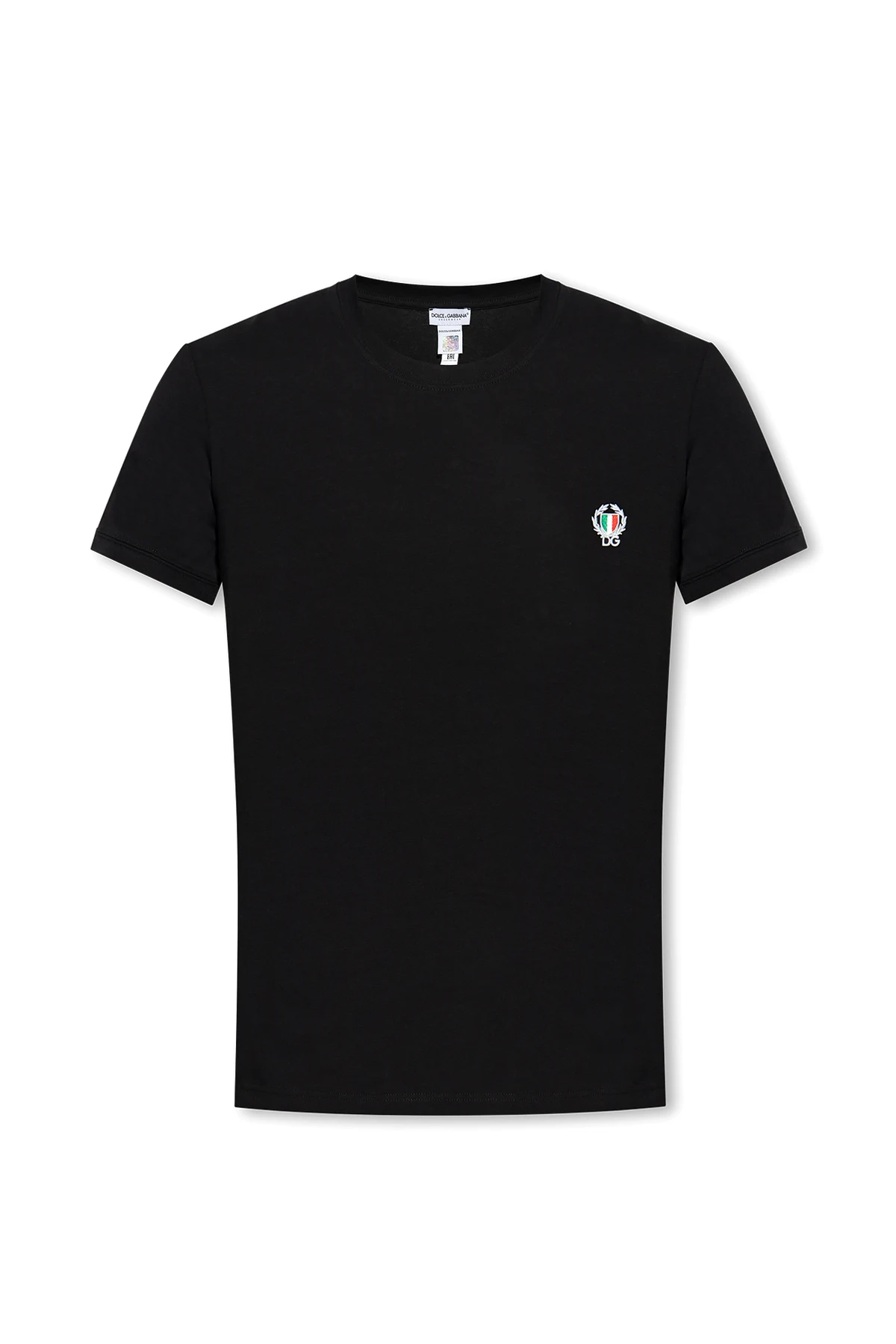 CZARNY T-shirt z logo