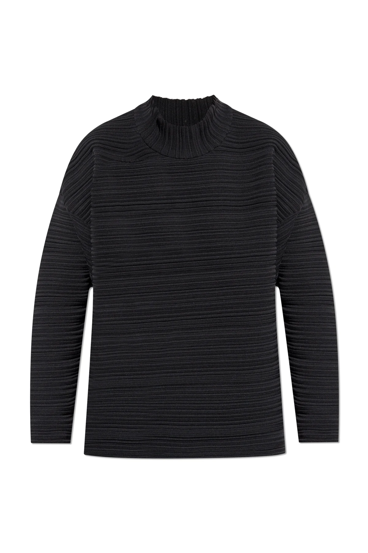 Plisowany top ze stójką