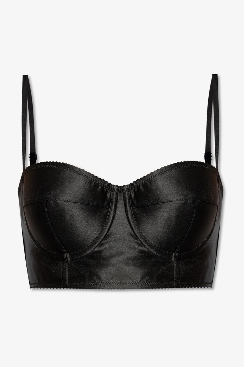Cropped satin top