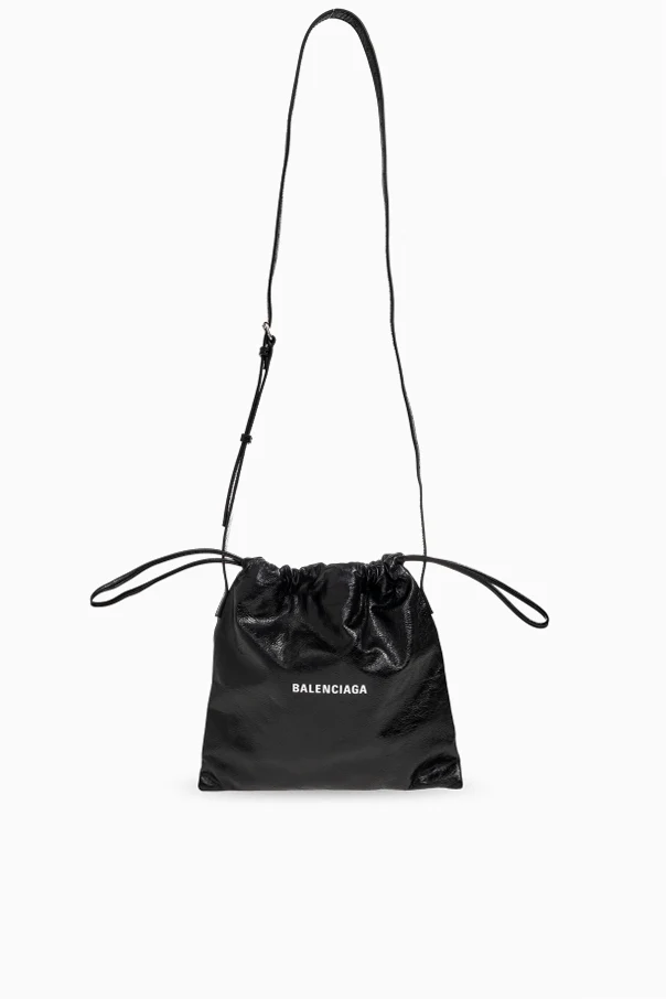 SCHWARZ Lederschultertasche