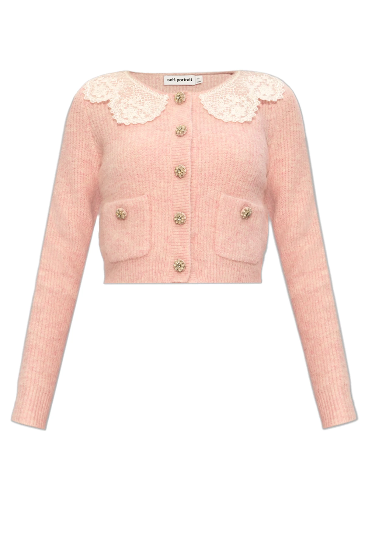 Cardigan with lace collar