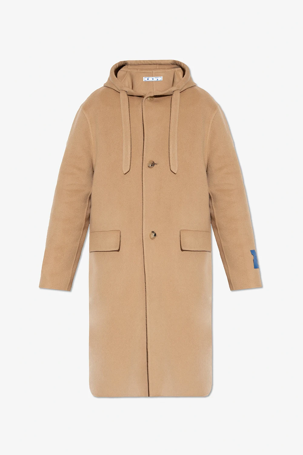 Hooded cashmere coat