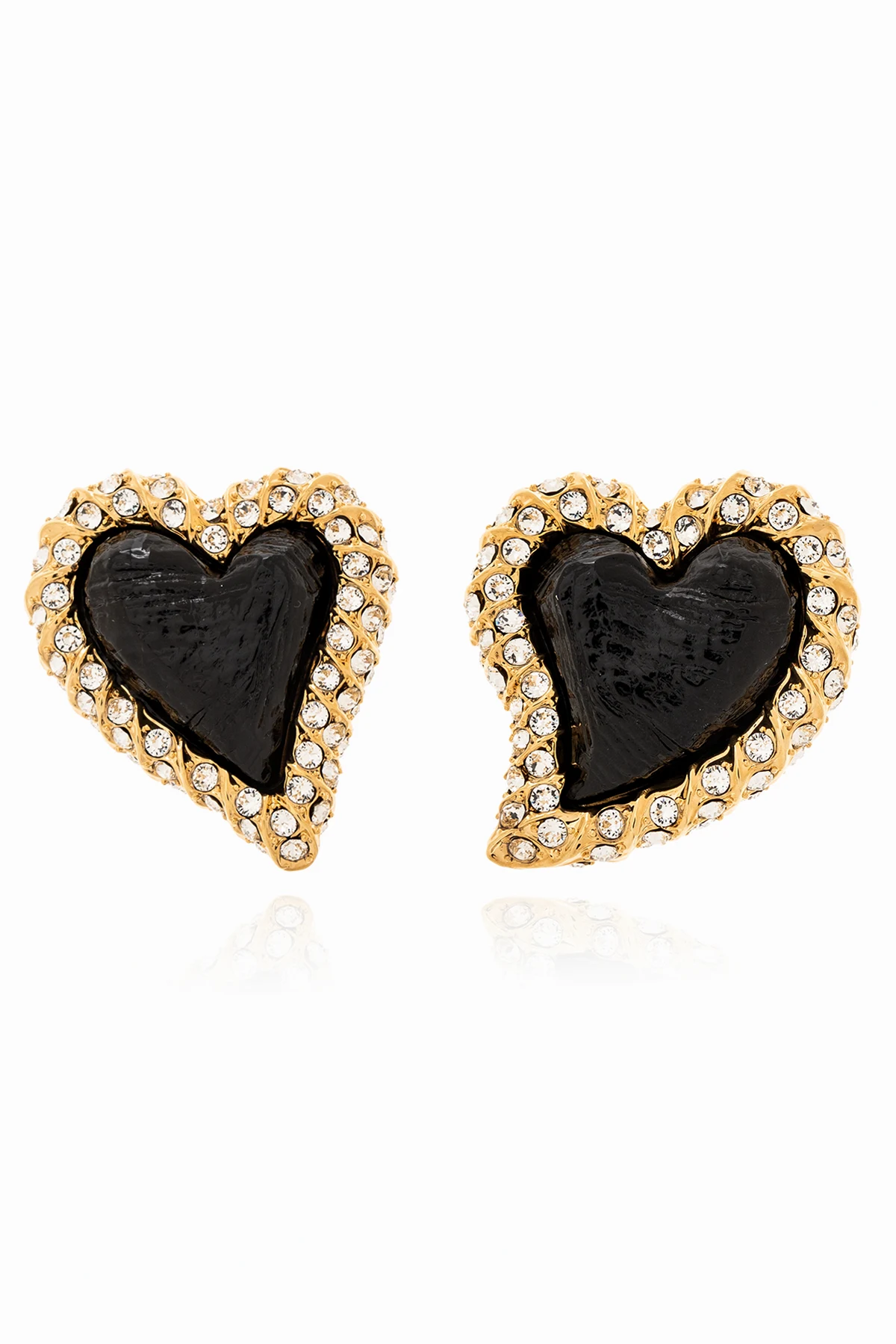 Heart clip-on earrings