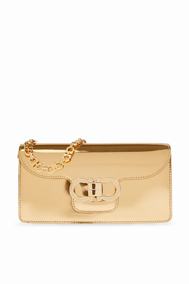 GOLD Lederschultertasche