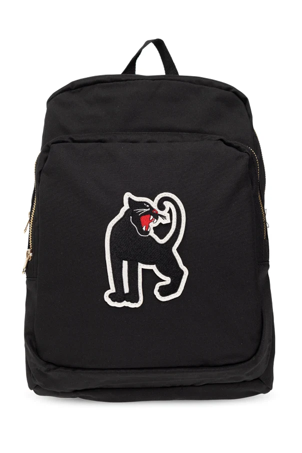 SCHWARZ Backpack with panther motif