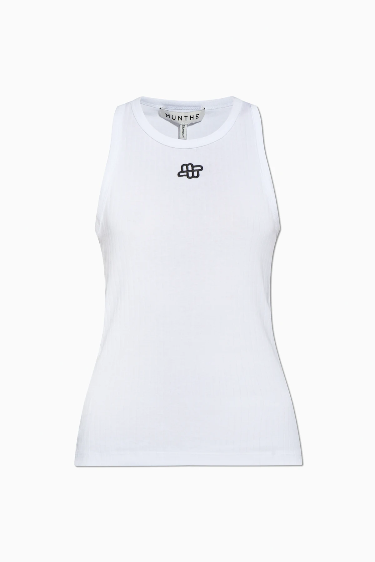 WHITE Top with embroidered logo