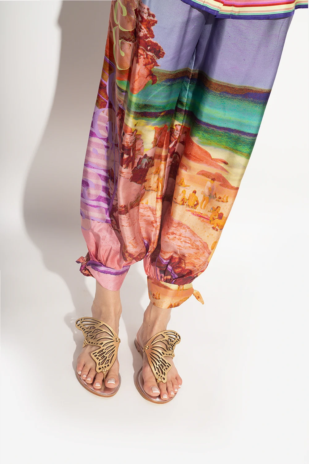 ‘Talulah’ leather slides