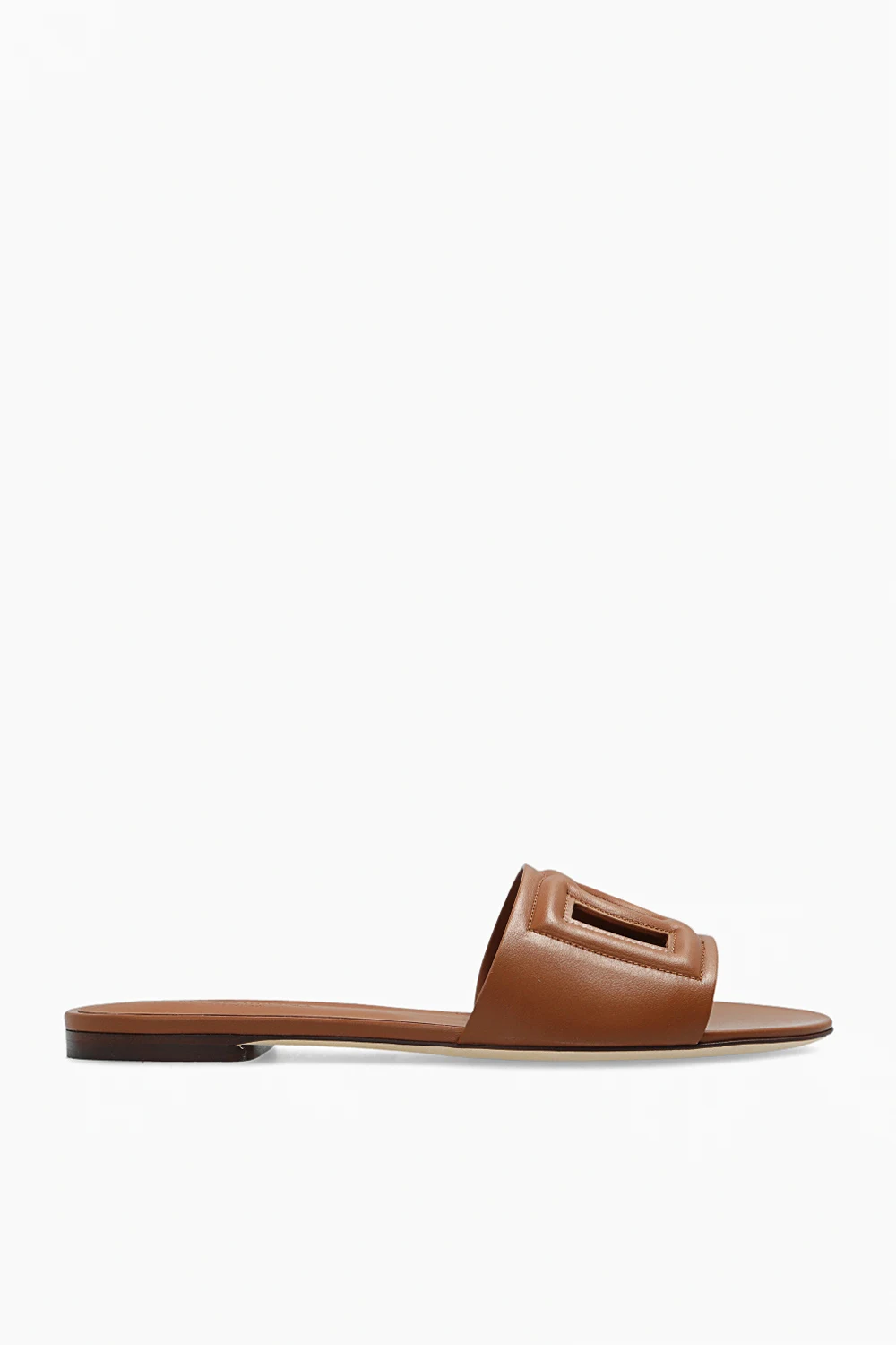 BROWN ‘Bianca’ leather mules