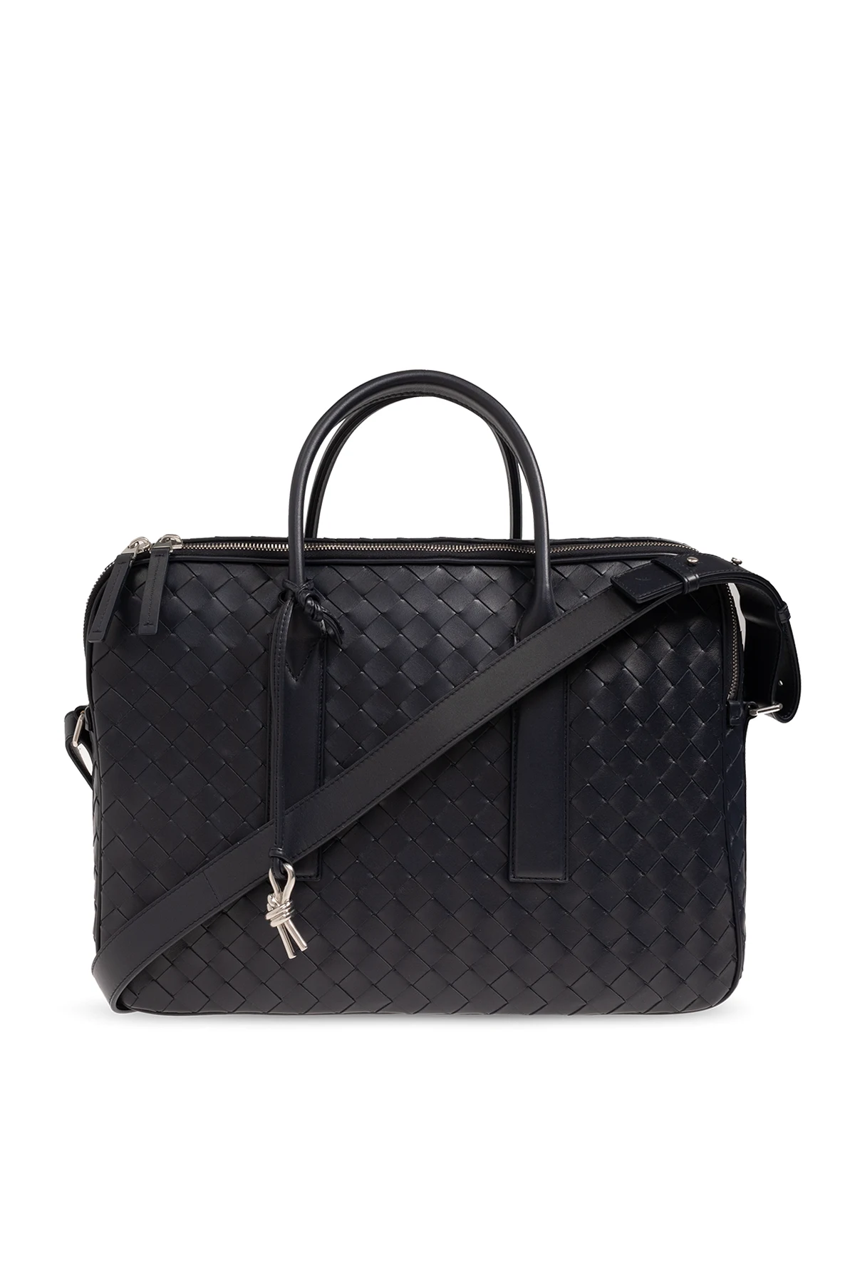 Aktówka z plecionką ‘Intrecciato’