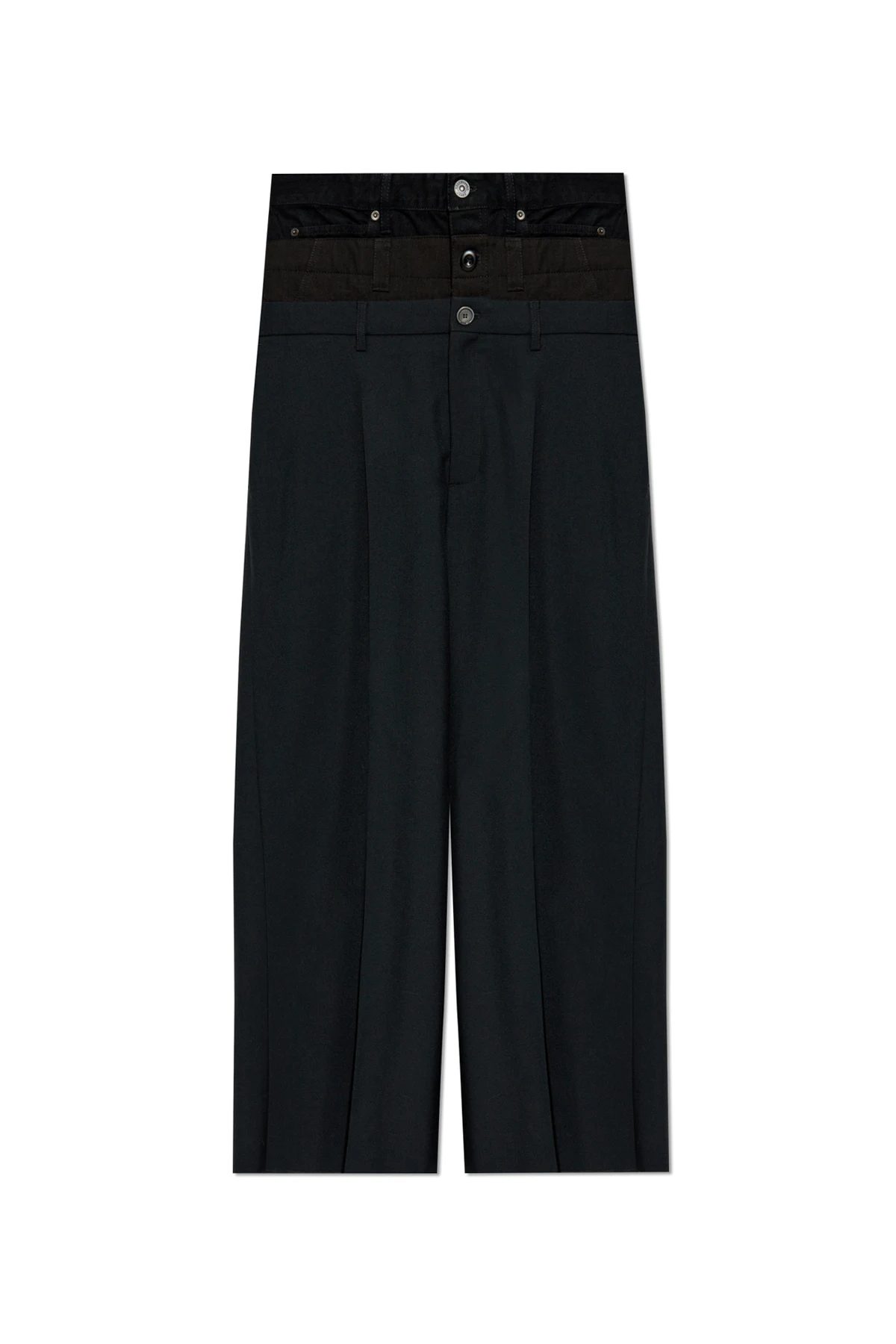 BLACK Creased trousers