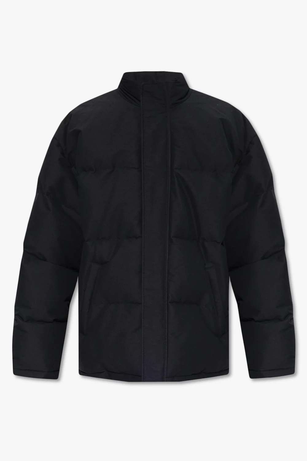 Jacket with stand collar