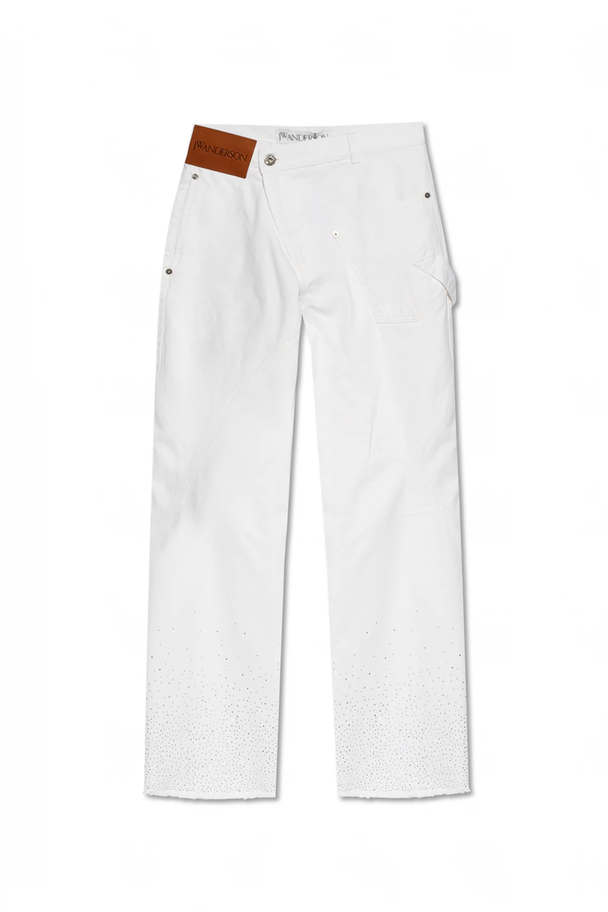 Jeans with sparkling crystals
