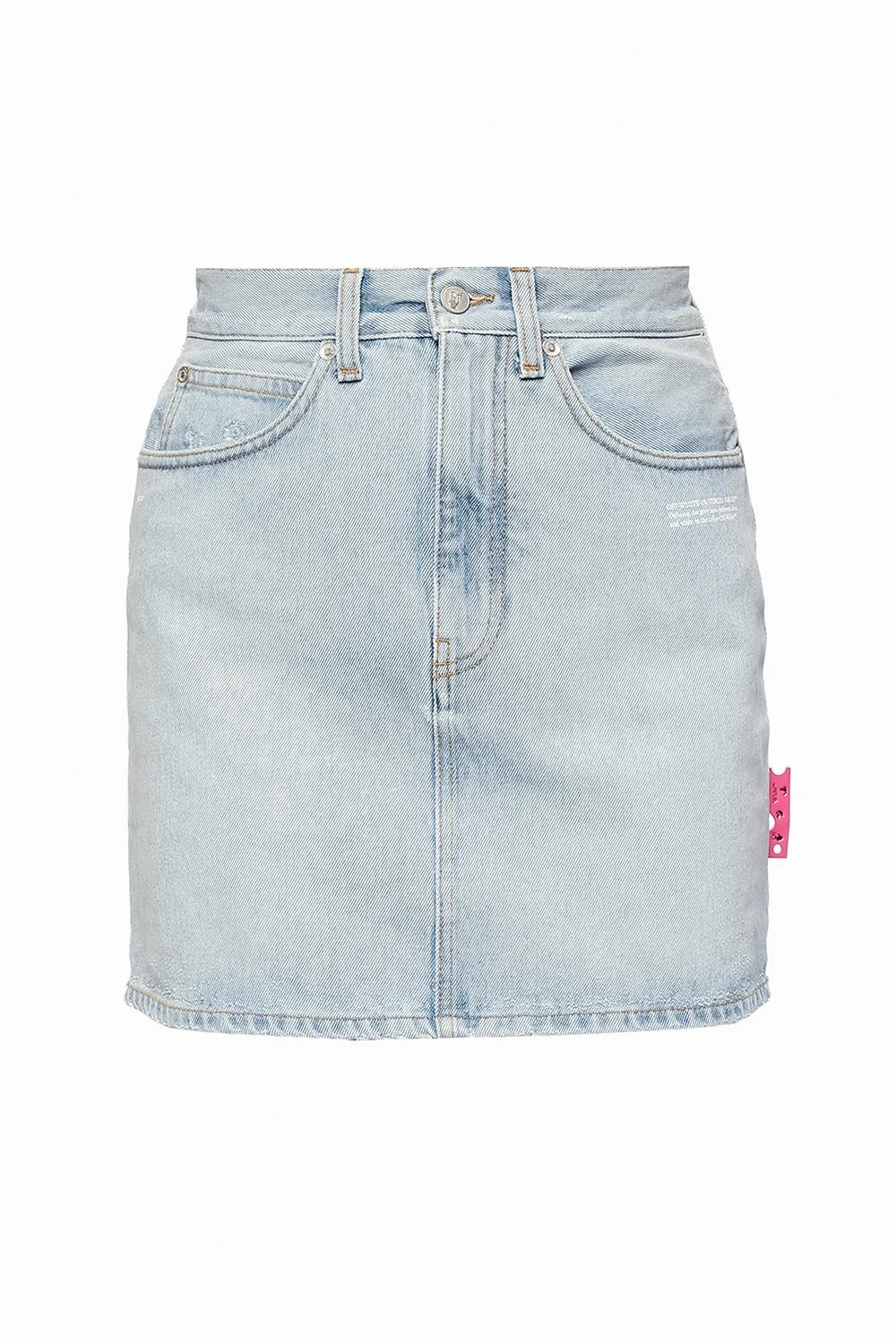 Denim skirt with logo