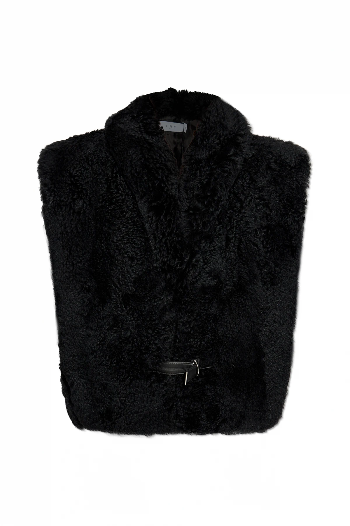 BLACK Fur vest Midaos
