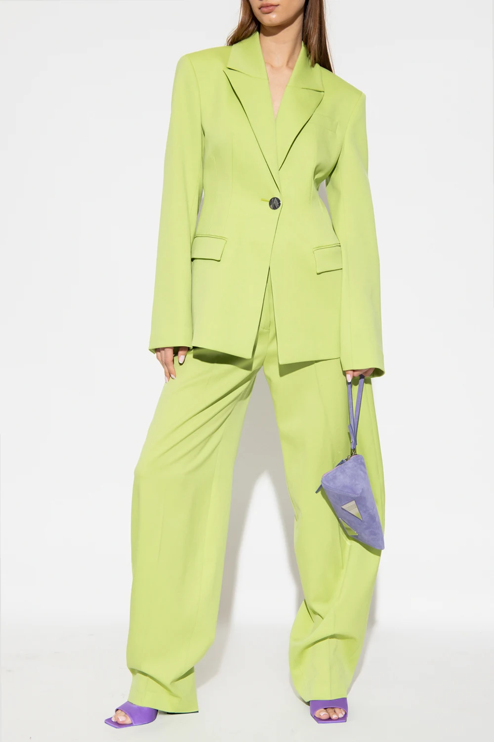 ‘Jagger’ pleat-front trousers