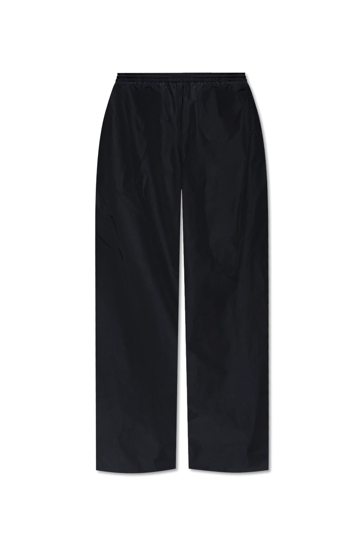 BLACK Balenciaga Nylon Pants with a Loose Fit