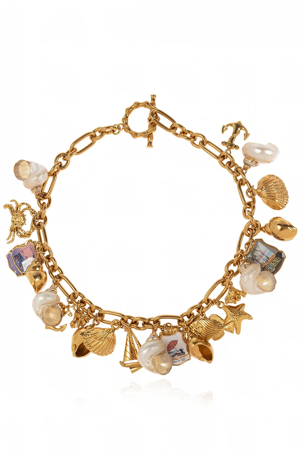 Short necklace with charms