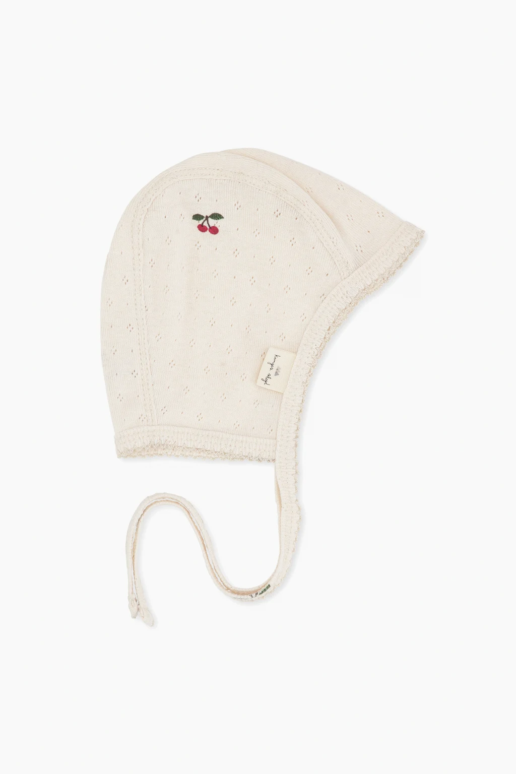 Baby hat with cherry motif