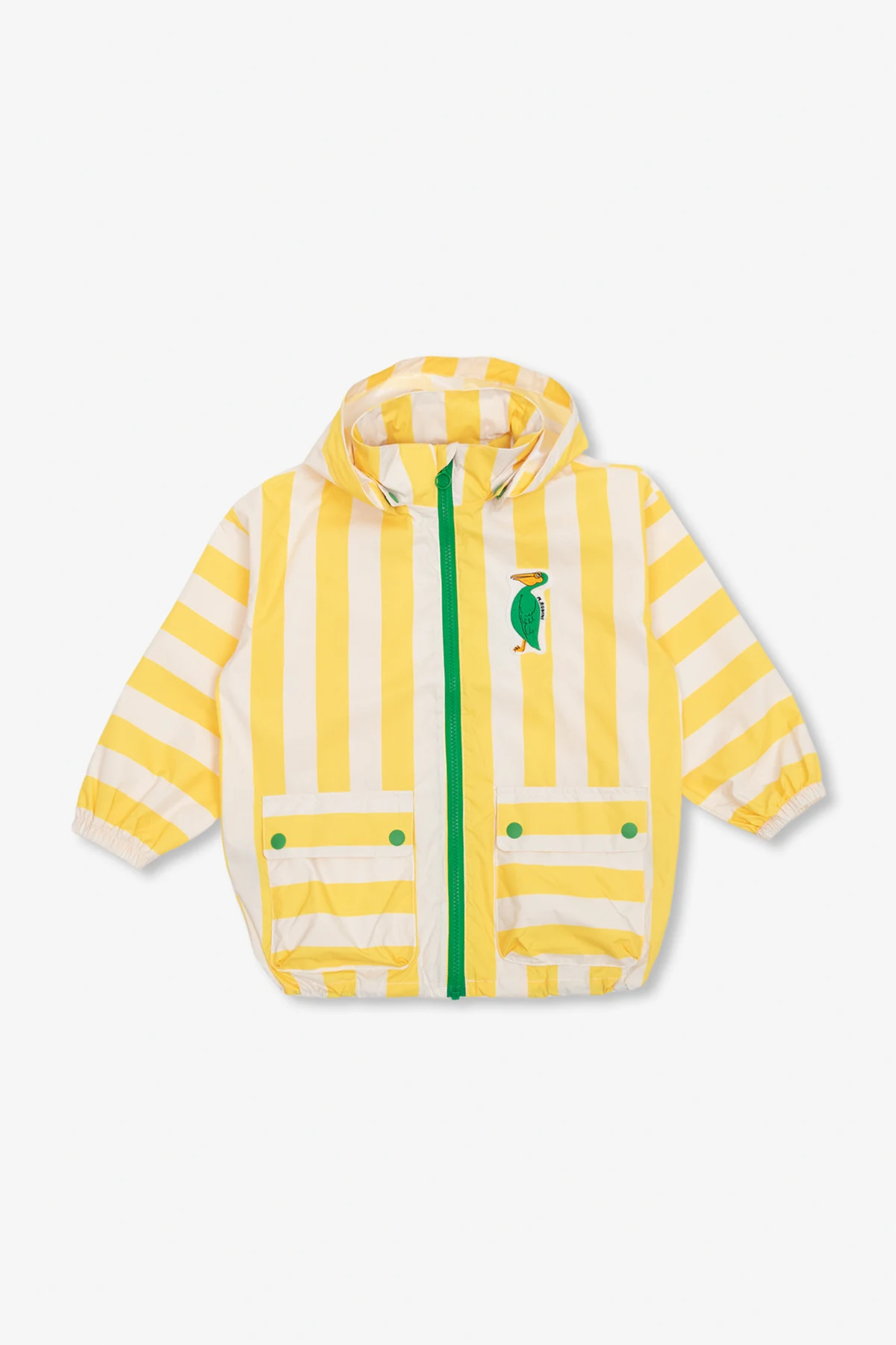 Striped rain jacket