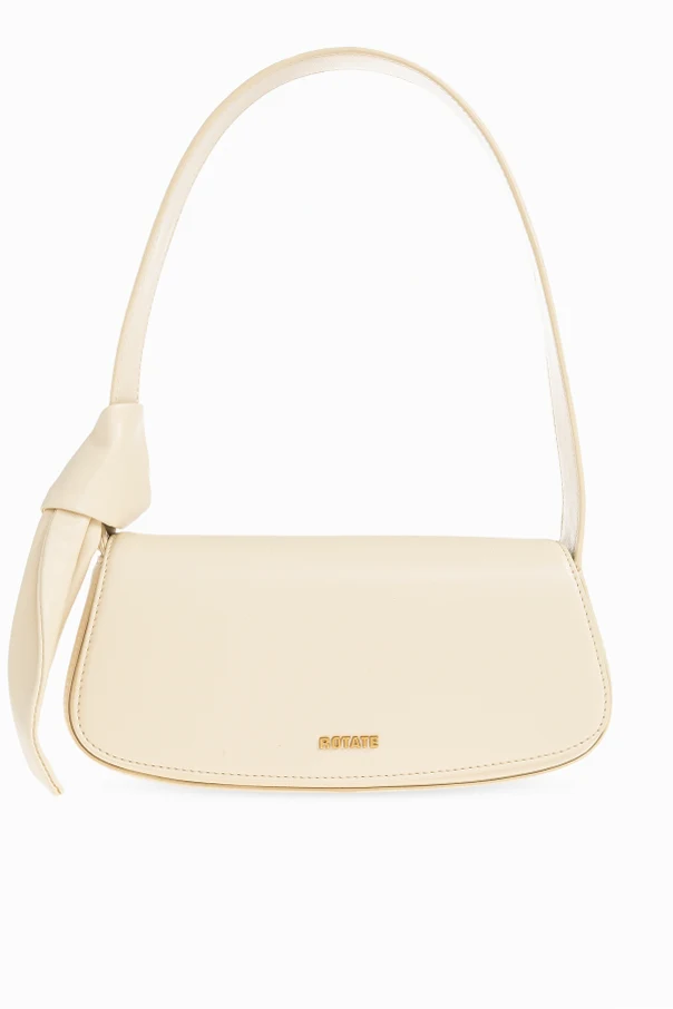 beżowy Skórzana  torba na ramię