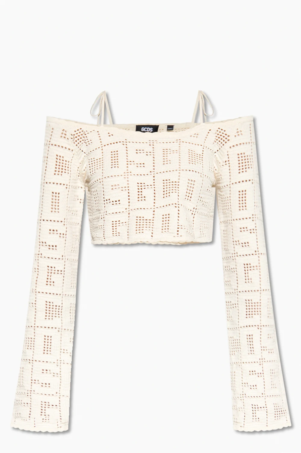 Cropped openwork top