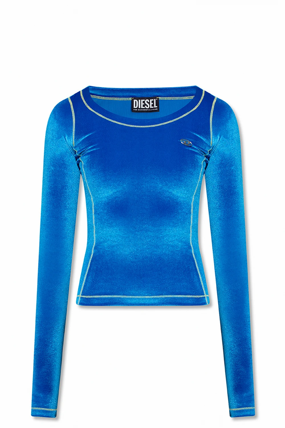 ‘T-Velly’ velour top
