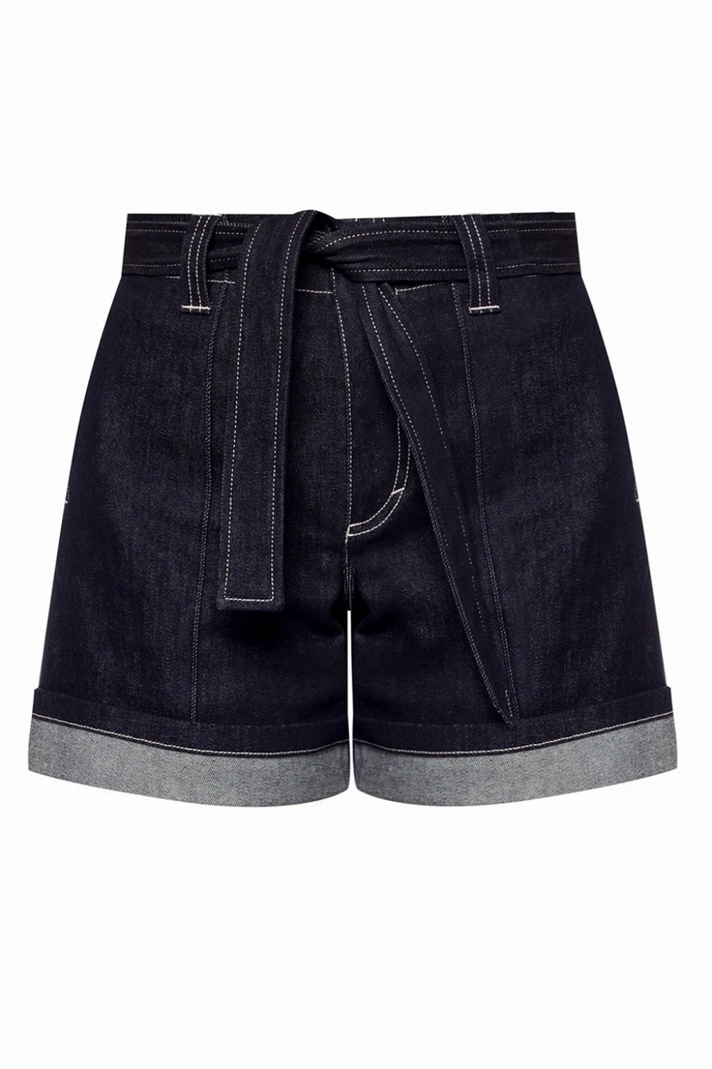 High-waisted denim shorts