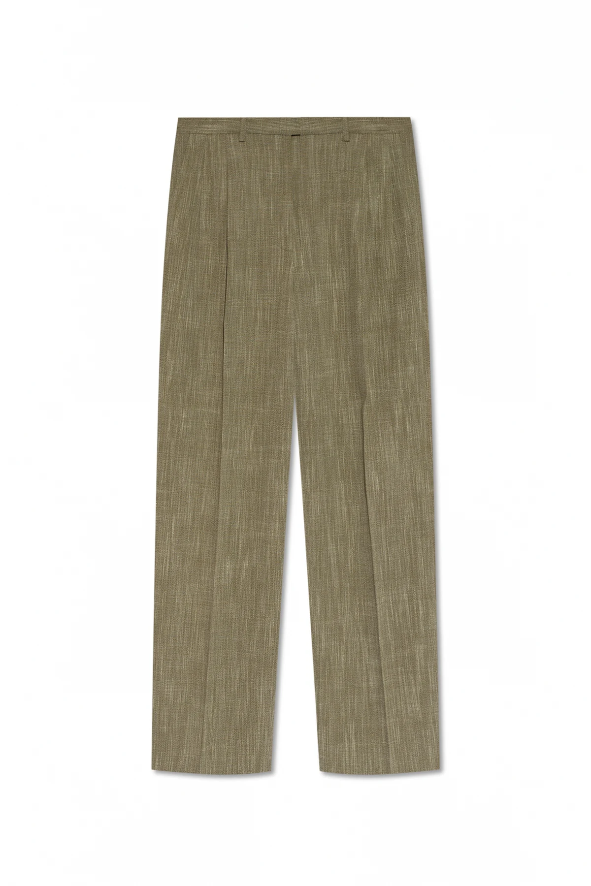 Wide pleat-front trousers