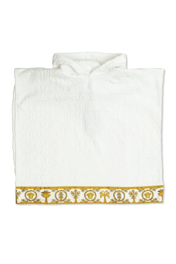 WHITE Poncho with logo