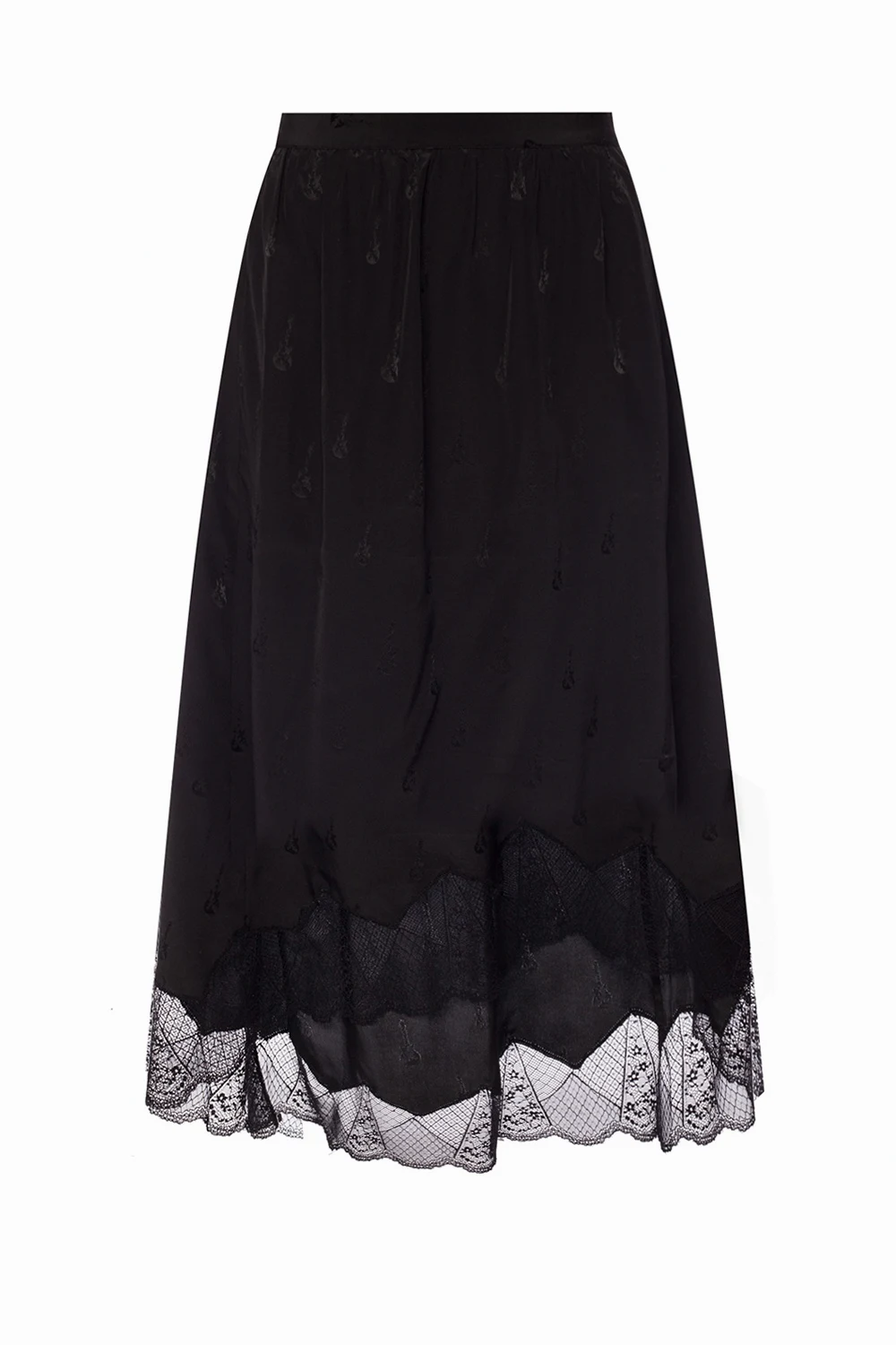 Openwork trim skirt