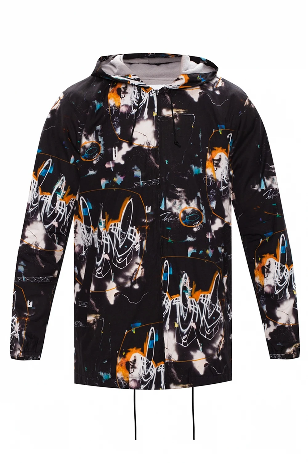 Patterned hooded jacket